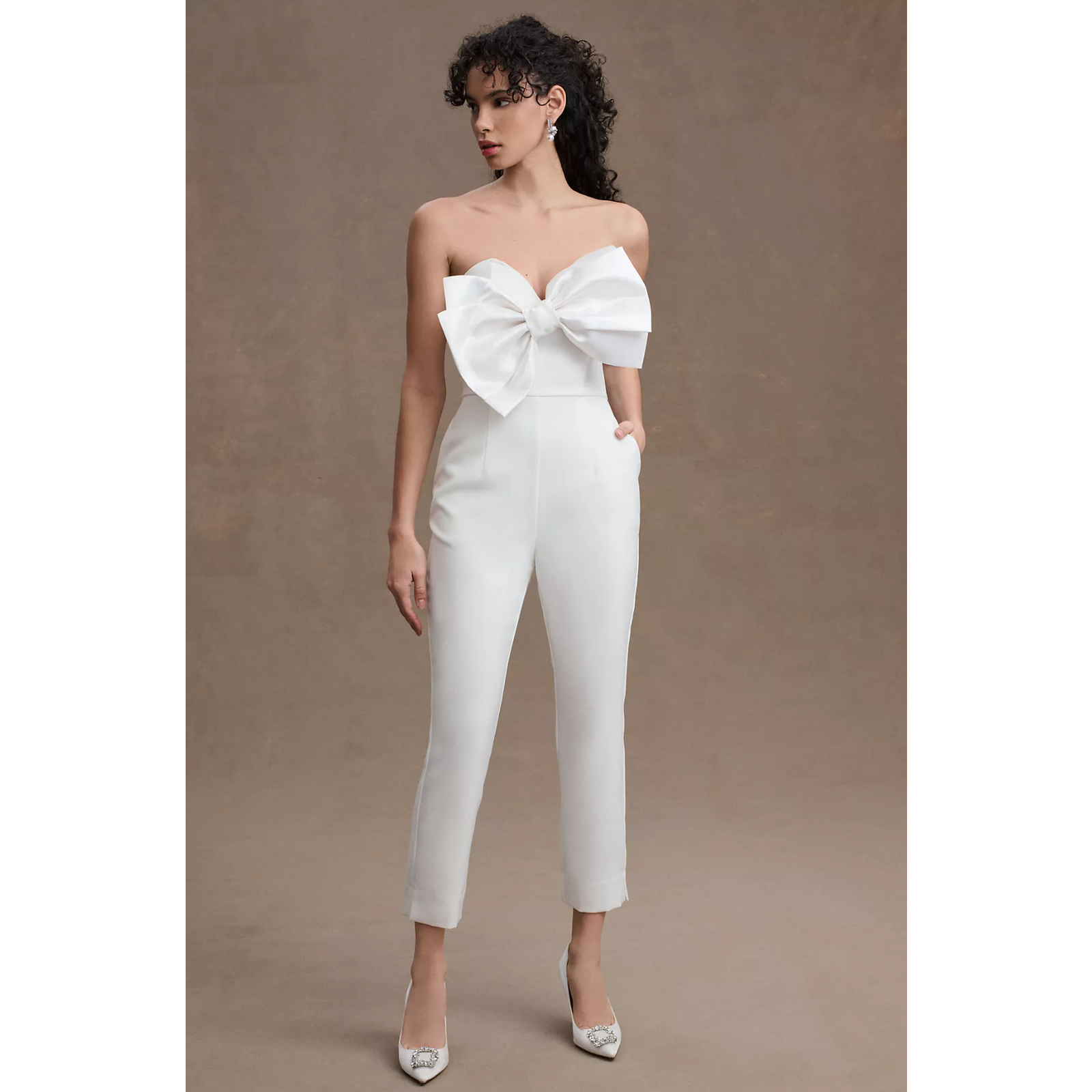 Nwt Mestiza Lara Strapless Sweetheart Bow Jumpsuit - Size 4